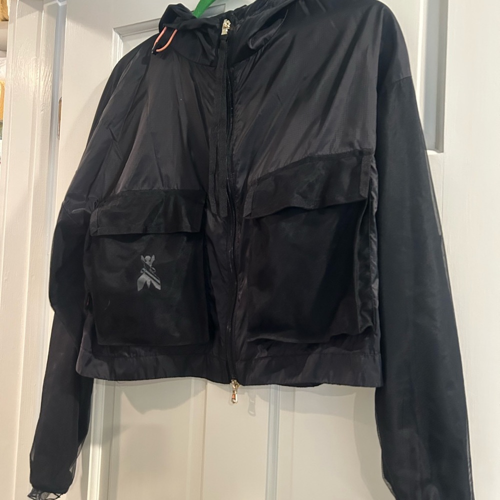 Patrizia Pepe Black Hooded Jacket